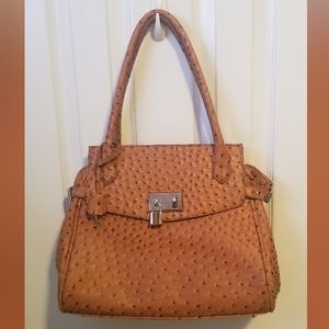 NWOT Ostrich Skin Leather Bag Purse